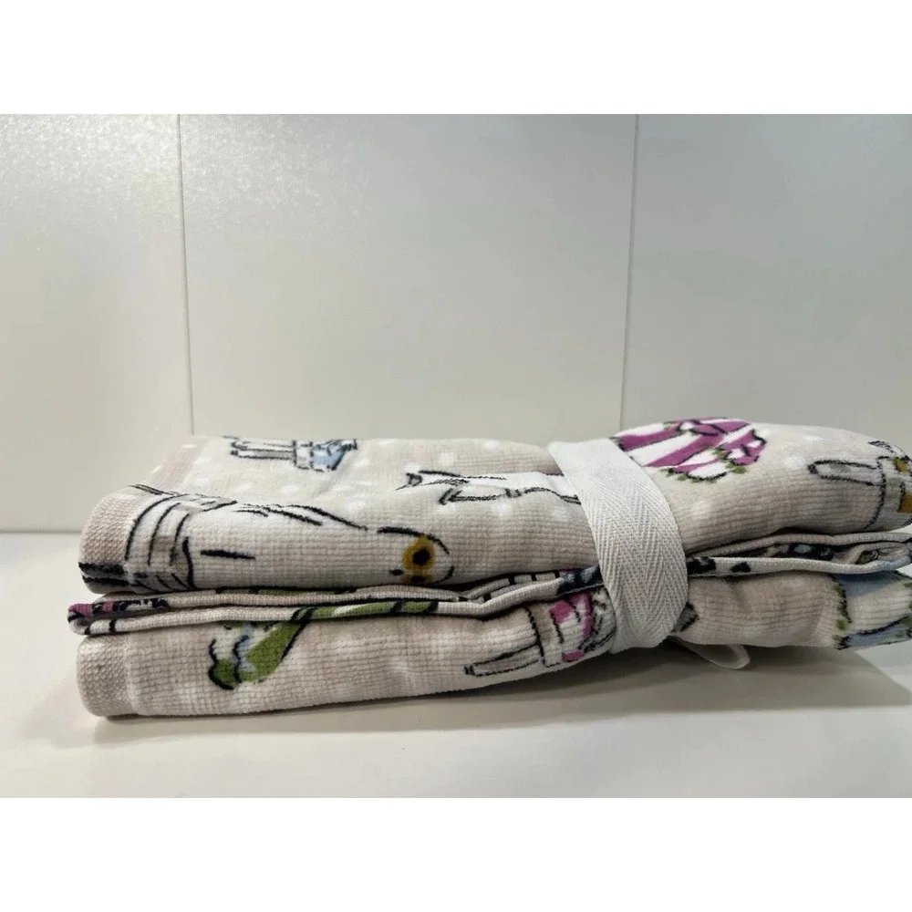 Summerween kitchen towel set Beach Skeleton Ghost Tan Halloween Spooky Summer